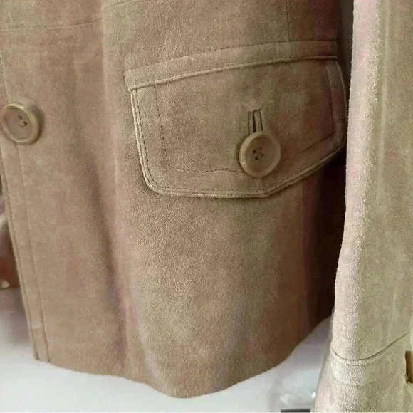 Terry Lewis Classic Luxuries Suede 100% Genuine Leather Jacket Women’s Sz Medium - Picture 8 of 16